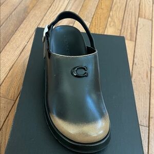 COACH Women's Sculpted C Loved Leather Platform Clogs
